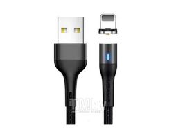 Кабель USB2.0 AM - Lightning 1.0м магнитный USAMS U32 Aluminum черный SJ352USB01