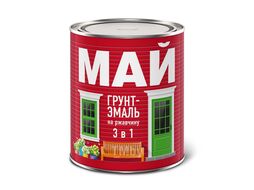 Грунт-эмаль МАЙ на ржавчину 3 в 1 белая, 1,9кг