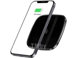 Беспроводное зарядное устройство USAMS CD154 Zinc Alloy Ultra-thin Fast Wireless Charger 15W чёрное