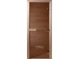 Стеклянная дверь для бани/сауны Doorwood Теплый день 180x70 (коробка листва)