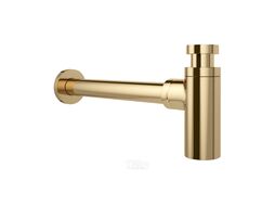 Сифон для раковины Wellsee Drainage System 182106000 (d 32 мм (1 1/4"); длина 350-365 мм; золото)