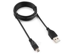 Кабель USB2.0 AM-miniBM 1.8м Гарнизон черный пакет CCP-USB2-AM5P-6