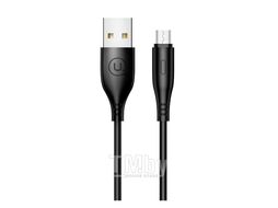 Кабель USB2.0 AM-microBM 1.0м USAMS U18 Round 5V-2A черный SJ268USB01