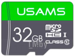 Карта памяти MicroSDHC 32GB Class 10 USAMS US-ZB094 блистер, зеленый ZB94TF01