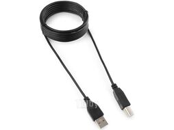 Кабель USB 2.0 AM-BM 3.0м Гарнизон черный, пакет GCC-USB2-AMBM-3M