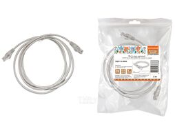 Патч-корд народный U/UTP Cat 5e 4PR 24AWG PVC, литой 2 м, серый SQ0115-0004