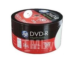 DVD-R 4.7Gb 16x HP Printable, полная заливка, 50 шт. в пленке 69302