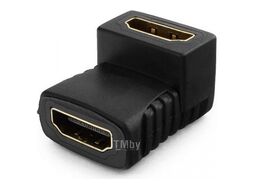 Переходник HDMI-HDMI Cablexpert A-HDMI-FFL, 19F/19F, угловой, золотые разъемы, пакет