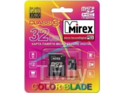 MicroSDHC 32Gb Class 10 MIREX с адаптером