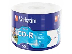 CD-R 700Mb Verbatim Printable 52x по 50 шт. в пленке 043794, заливка не до центра