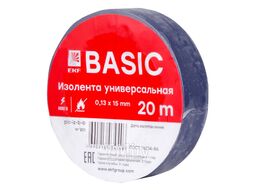 Изолента класс В (0,13х15мм) (20м.) синяя EKF Basic