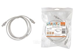 Патч-корд народный U/UTP Cat 5e 4PR 24AWG PVC, литой 0,5 м, серый SQ0115-0001