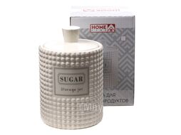 Банка для сыпучих продуктов керамическая "Sugar" 650 мл/10,8*10,8*15 см (арт. HC1910060-6.25S, код 221172)