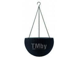 Подвесное кашпо Rattan Style Hanging, графит Keter 229545