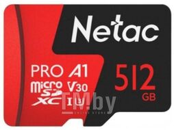 Карта памяти MicroSDXC 512GB V30/A1/C10 Netac P500 Extreme Pro