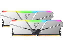 Оперативная память Netac Shadow RGB DDR4-3600 16GB (8GB x 2) C18 Silver NTSRD4P36DP-16SC