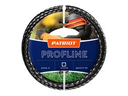 Леска PATRIOT Profline D 3,0 мм L 15 м (скрученный квадрат, черный) 300-15-5 на пластиковой обойме PATRIOT 805402211