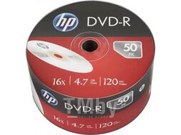 Оптический диск DVD-R 4.7Gb 16x HP в пленке 50 шт. 69303