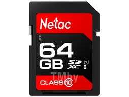 Карта памяти SDXC 64GB U1/C10 Netac P600