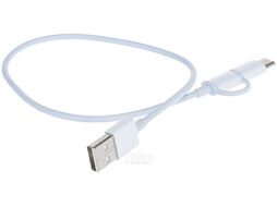 Кабель USB - microUSB/Type C Xiaomi (SJV4083TY) Mi 2-in-1, 0.3м белый