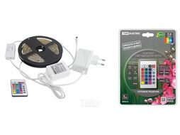 Комплект светодиодной ленты SMD5050-30 LED/м-12 В-7,2 Вт/м-IP20-RGB (3 м), 18 Вт, IR-контроллер TDM SQ0331-0227