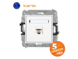 Розетка компьютерная 1xRJ45 cat.6 Karlik MINI, белый