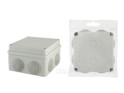 Распаячная коробка ОП 110х110х70мм, крышка на винтах, IP55, 8вх. TDM SQ1401-0114