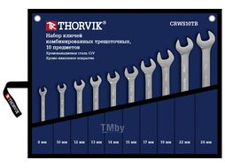 Набор ключей гаечных комбинированных трещоточных в сумке, 8-24 мм, 10 предметов Thorvik CRWS10TB
