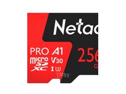 Карта памяти MicroSDXC 256GB V30/A1/C10 Netac P500 Extreme Pro