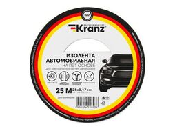 Изолента автомобильная полиэстер, 0.17х25 мм, 25 м Kranz KR-09-2916-1