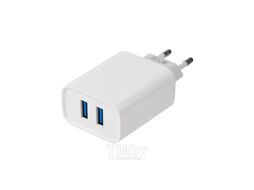 Сетевое зарядное устройство для iPhone/iPad 2 x USB, 5V, 2.4 A, белое REXANT 16-0276