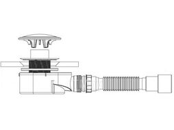 Сифон для душевого поддона, выход гибкая труба BAKIMAY