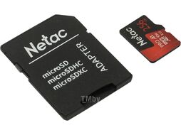 Карта памяти MicroSDXC 256GB V30/A1/C10 Netac P500 Extreme Pro с адаптером