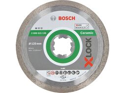 Алмазный круг 125х22,23 мм по керамике сплошн. X-LOCK Standard for Ceramic BOSCH (сухая резка)