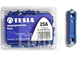 Предохранители торпедо 25A FC serie 32V DC (100 шт./упак.) TESLA FC00.025.100