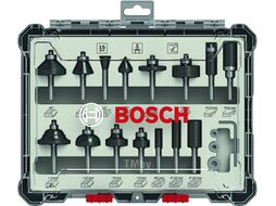 Набор фрез смешанный 6 мм (15шт) BOSCH