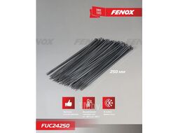 Хомут пластиковый (стяжка) 4x250 мм 100 штук, Черный FENOX FUC24250