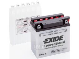 Аккумулятор для мототехники EXIDE CONVENTIONAL 12 V 8 AH 100 A ETN 0 B0 135x75x135mm 2.8kg EXIDE EB7L-B