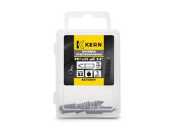 Насадка крестообразная PH1х25мм 1/4" S2 в боксе KERN (3шт)