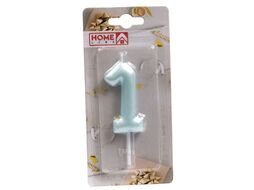 Свеча для торта "Цифра 1" 3x6 см Home Line