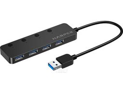 Концентратор USB HARPER HUB-04MB Black