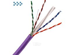 Кабель TWT UTP, 4 пары, Кат.6, нг(А)-LS, IEC 60332-3, 305 метров, фиолетовый