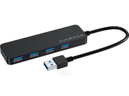 Концентратор USB HARPER HUB-04M Black