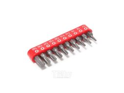 Набор бит TORX 10пр. 1/4" (T 7,8,9,10,15,20,25,27,30,40-25мм),в блистере Forsage F-21022