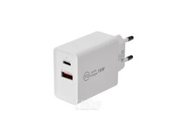 Сетевое зарядное устройство для iPhone/iPad REXANT Type-C + USB 3.0 с Quick charge, белое