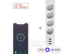 Умный удлинитель EKF Connect Wi-Fi c USB