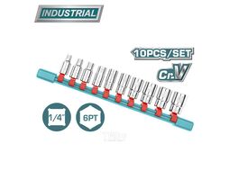 Набор головок 1/4 " TOTAL THT1411023 (10шт)