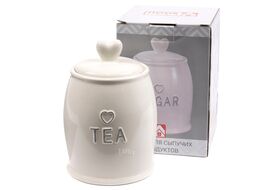 Банка для сыпучих продуктов керамическая "Tea" 800 мл/10,5x10,5x16,5 см Home Line