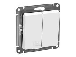 Выключатель 2-клавишный, IP44, сх.5, 10АХ, механизм, БЕЛЫЙ Schneider Electric ATN440151 ATLASDESIGN AQUA