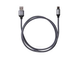 Дата-кабель, ДК 11, USB - USB Type-C, 1 м, тканевая оплетка, серый, TDM SQ1810-0311